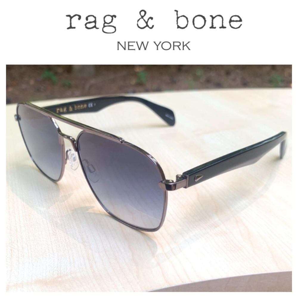 RAG & BONE SUNGLASSES new modern metal sunglasses in case LUXURY STREETWEAR